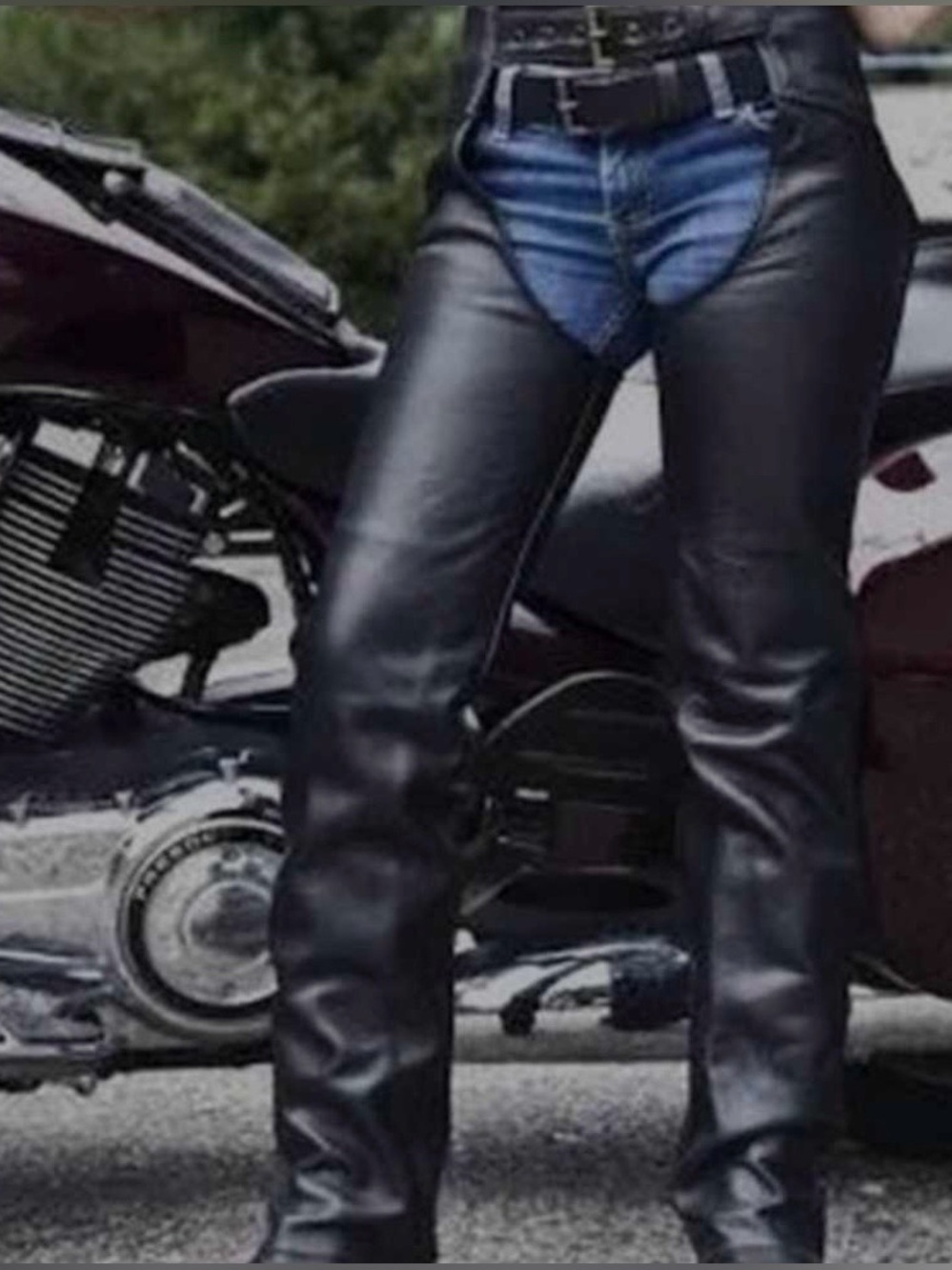 Leather Women’s Motorcycle Chaps by M.M. Leather
